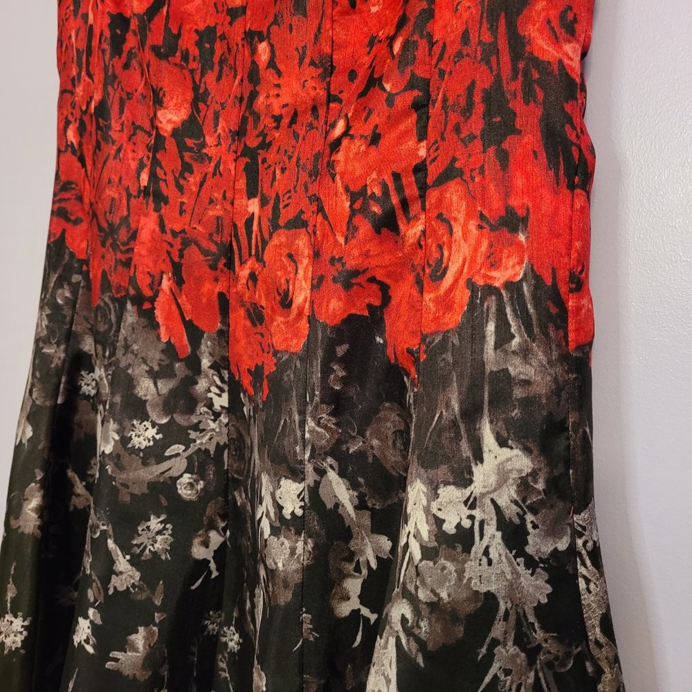🍂 db Red & Black Floral Party Dress - Picture 5 of 9